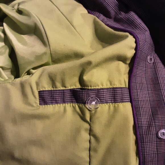 Coat Soïa and Kyo, plaid raincoat size small - Picture 5 of 7